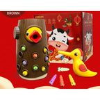 Woodpecker Magnetic Catch Worm Game