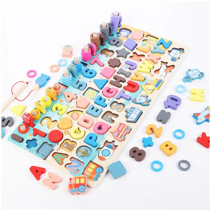Wooden Montessori Educational Toys Set