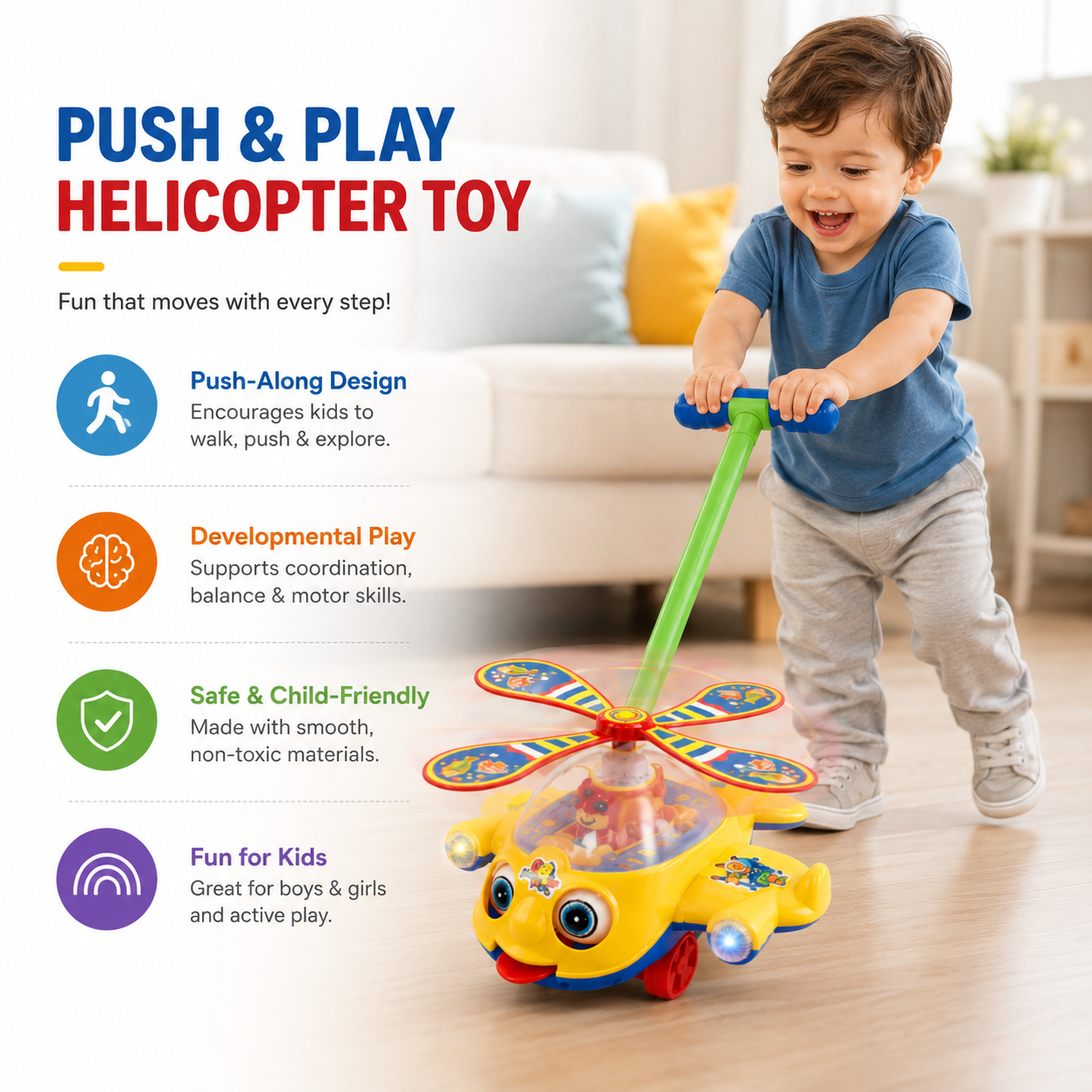 Baby Push-Along Plane Toy