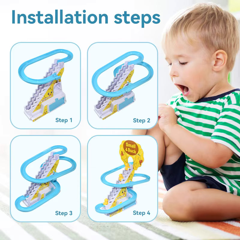 Electric Duck Climbing Track Toy