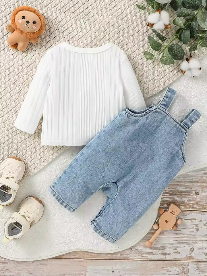 Baby Unisex 2-Piece Long-Sleeve Romper Set
