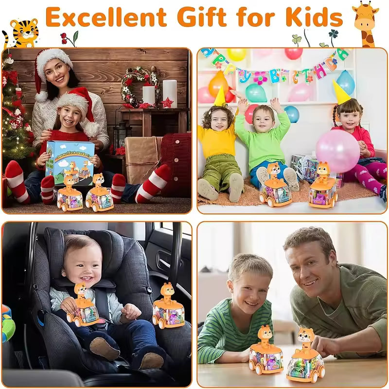 Animal Press & Go Car Toy
