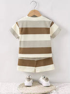 Baby Summer Knit T-Shirt & Shorts Set