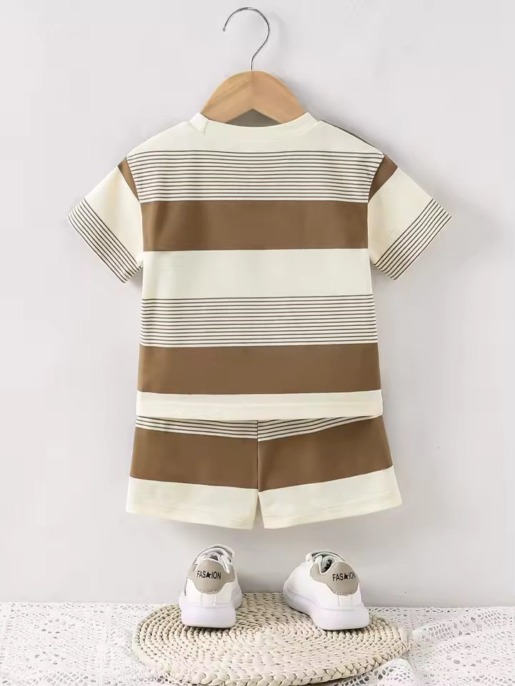 Baby Summer Knit T-Shirt & Shorts Set