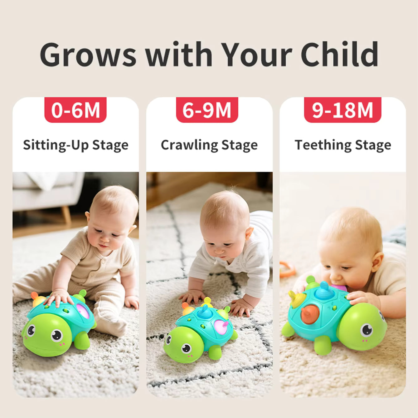 Baby Turtle Crawling Sensory Toy