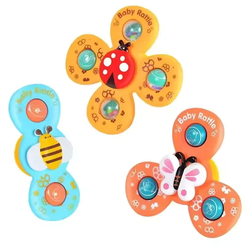 Suction Cup Animal Spinner Toys – 3 Pack